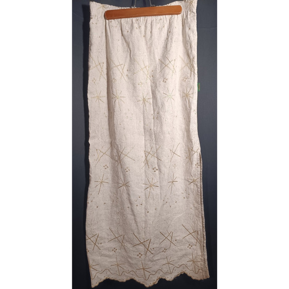 Gene Ewing Bis Dresses & Skirts - VTG BIS by Gene Ewing Embroidered Starburst Scalloped Hem Boho Cottagecore Small